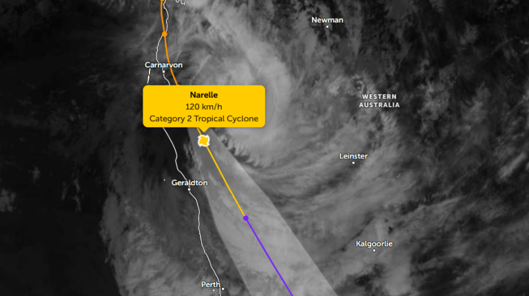 Severe TC Narelle weather update