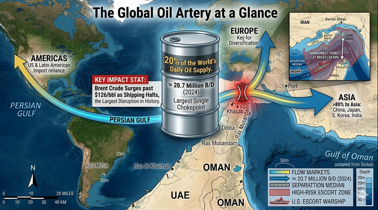 Strait of Hormuz; The Global Oil Artery at a Glance